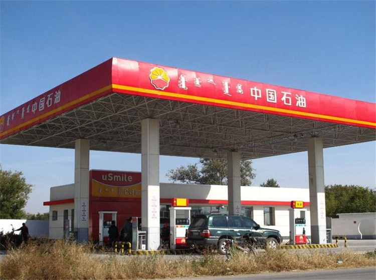 伊犁加油站钢结构网架案例1